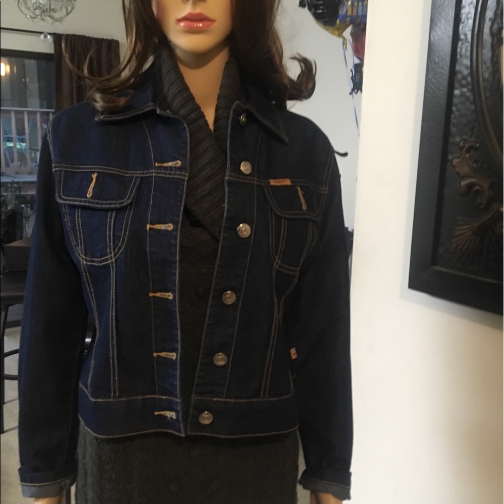 Dark Blue Denim Jean Jacket Small